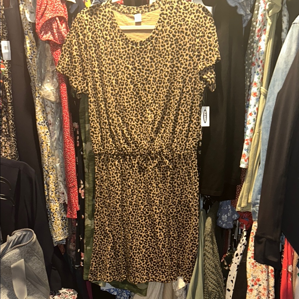 NWT Old Navy Leopard Print Dress Large